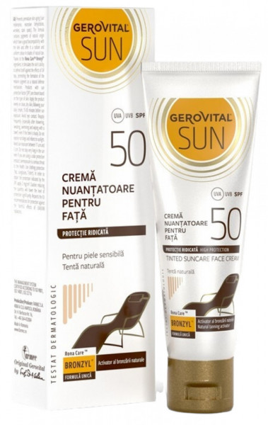 Gerovital Sun Crema Nuantatoare pentru Fata SPF50 50ml