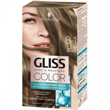 Gliss Color Vopsea de Par Nr.8-1 Blond Mediu Rece