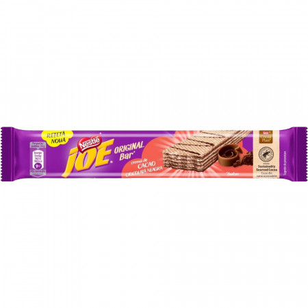 Joe Original Bar Napolitana Crocanta cu Crema de Cacao si Ciocolata Neagra 34g