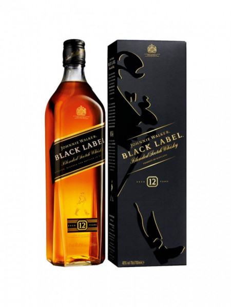 Johnnie Walker Black Label Whisky Scotian 40% Alcool 1L