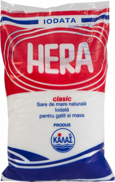 Kalas Hera Sare de Mare Naturala Iodata pentru Gatit si Masa 500g