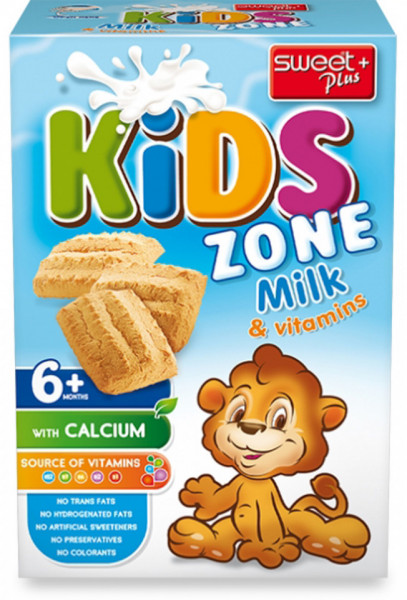 Kids Zone Biscuiti cu Lapte 6+ luni 240g