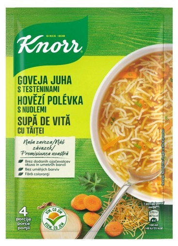 Knorr Instant Supa de Vita cu Taitei pentru 4 Portii 101g