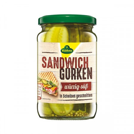 Kuhne Castraveti Feliati Picanti pentru Sandwich 330g
