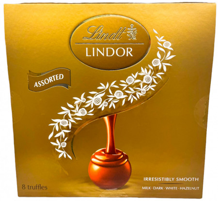 Lindt Lindor Bomboane Asortate de Ciocolata cu Umplutura Cremoasa 99g