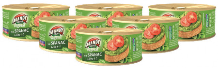 Mandy Pasta Vegetala Tartinabila cu Spanac 6 buc x 120g