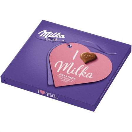 Milka I Love Milka Praline cu Crema de Capsune 110g