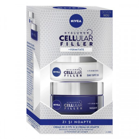 Nivea Cellular Pachet Crema de Zi FPS 15 50ml si Crema de Noapte 50ml