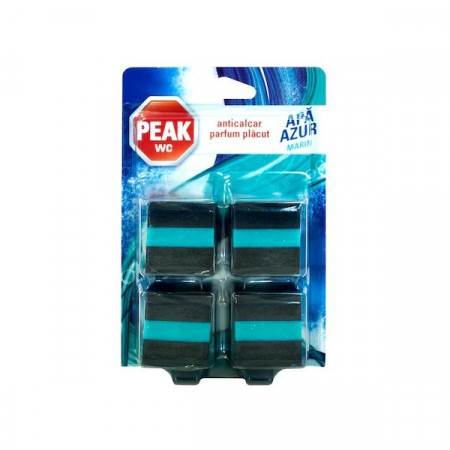 Peak Wc Odorizant de Baie pentru Wc Tablete Apa Azur Marin 4 x 50g