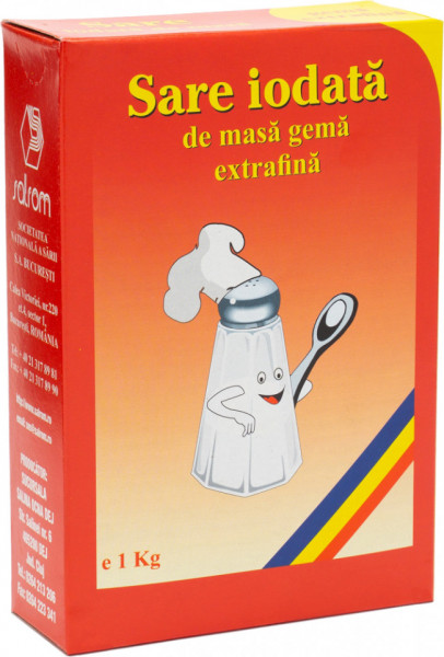 Salrom Sare Iodata de Masa Gema Extrafina 1Kg