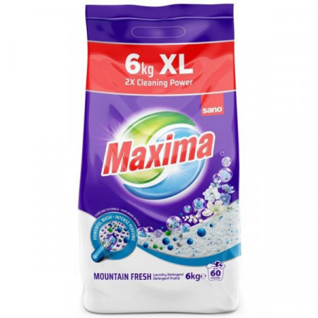 Sano Maxima Detergent de Rufe Pudra Automat Mountain Fresh pentru 60 Spalari 6kg