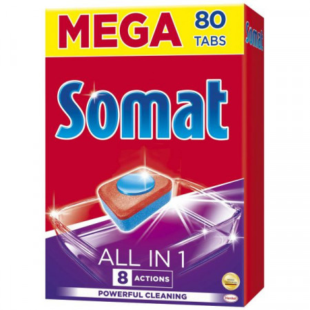 Somat All in 1 Detergent pentru Masina de Spalat Vase 80 tablete 1440g