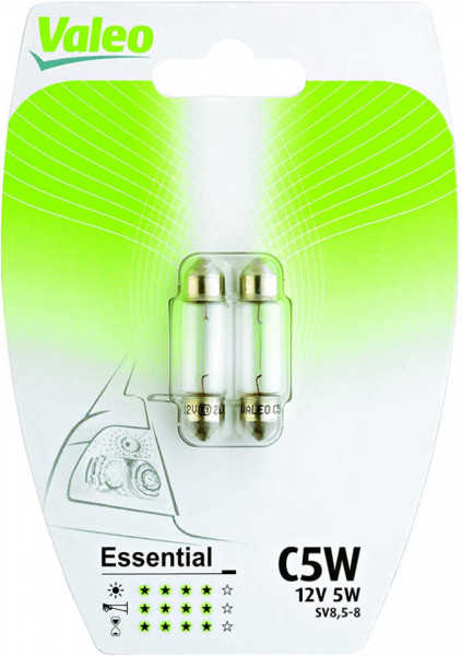 Valeo Becuri Auto Essential C5W 5W 2 buc