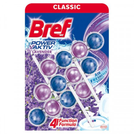 Bref Odorizant de Baie pentru Wc Power Aktiv Lavender 3 x 50g
