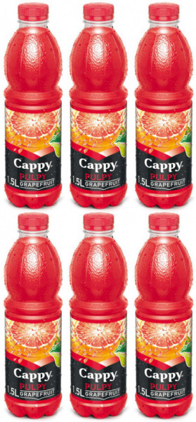 Cappy Pulpy Bautura Racoritoare Necarbogazoasa cu Suc de de Grapefruit 6 buc x 1.5L
