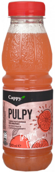 Cappy Pulpy Bautura Racoritoare Necarbogazoasa cu Suc de Grapefruit 330ML