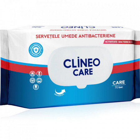 Clineo Care Servetele Umede Antibacteriene 70bucati