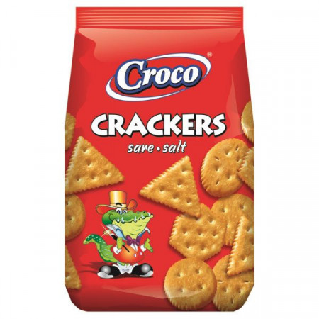 Croco Crackers Biscuiti Aperitiv cu Sare 100g
