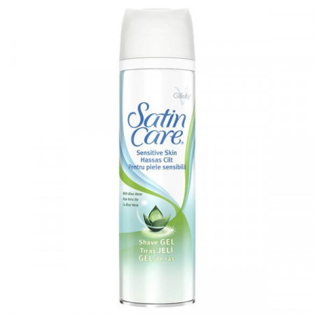 Gillette Satin Care Gel de Ras pentru Femei cu Aloe Vera 200ml