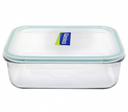 Glasslock Cutie Patrata din Sticla cu Capac 700ML