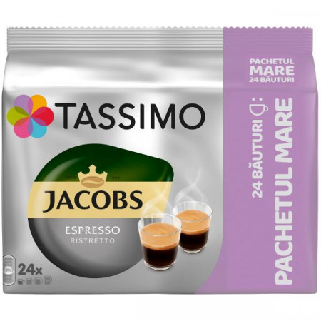 Jacobs Capsule Cafea Tassimo Espresso Ristretto 24 bauturi x 50 ml