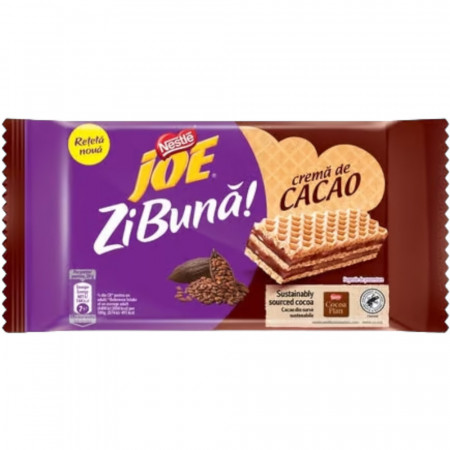 Joe Zi Buna Napolitane Crocante cu Crema de Cacao 117g