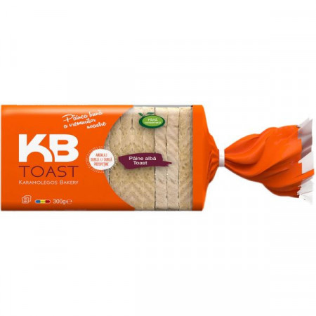KBT Paine Toast Alba cu Coaja Feliata 300g