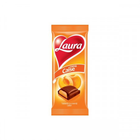 Laura Ciocolata cu Lapte si Crema de Caise 95g