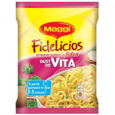 Maggi Fidelicios Preparat Instant cu Fidea cu Gust de Vita 59.2g - Img 1