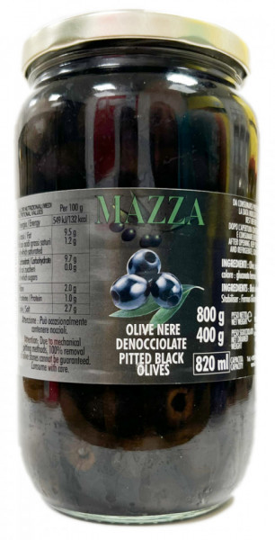 Mazza Masline Negre fara Samburi 800g