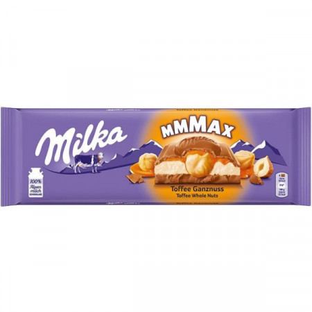 Milka Ciocolata cu Lapte Caramel si Alune Intregi 300g