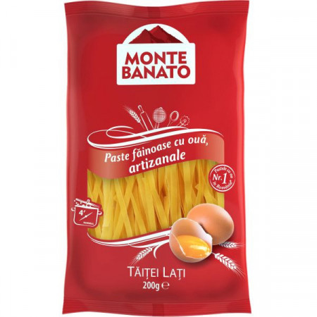 Monte Banato Taitei Lati Paste Fainoase cu Oua Artizanale 200g