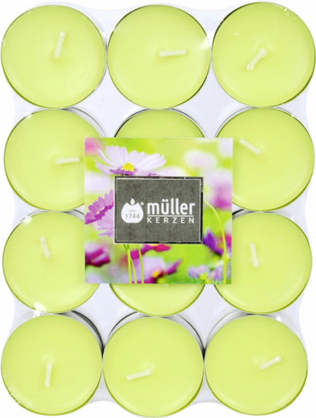 Muller Kerzen Set 24 Lumanari Tip Pastile cu Aroma de Flori de Gradina