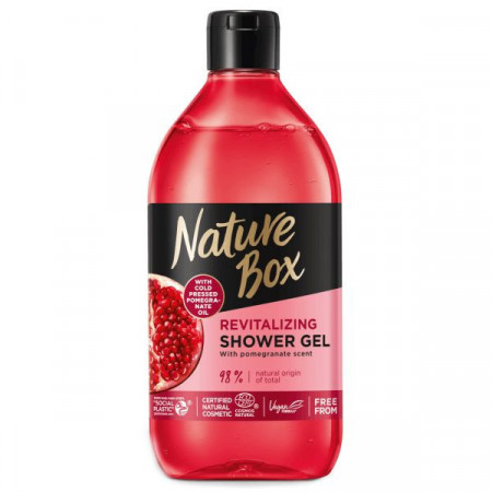 Nature Box Gel de Dus cu Ulei de Rodie 100% presat la rece 385ml
