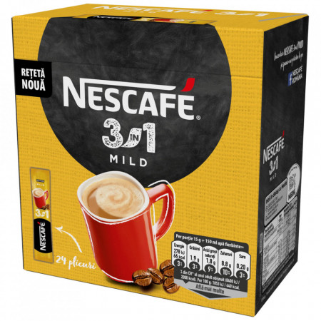 Nescafe 3in1 Mild Cafea Instant 24 buc x 15g