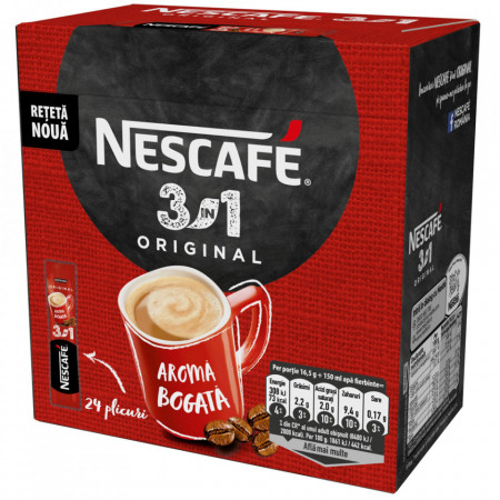 Nescafe 3in1 Original Cafea Instant 24 buc x 16.5g