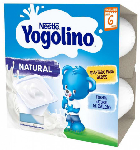 Nestle Yogolino Natural Desert cu Lapte 6+ luni 4 buc x 100g