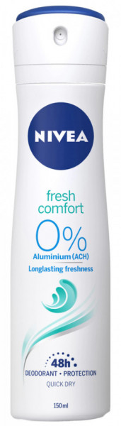 Nivea Fresh Comfort Aluminum Deodorant Spray 150ml