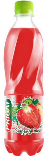 Prigat Bautura Racoritoare Necarbonatata cu Piure de Banane si Piure de Capsuni 500ml