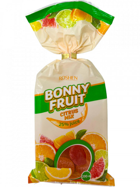 Roshen Bonny Fruit Jeleuri cu Gust de Fructe Citrice Mixte 200g