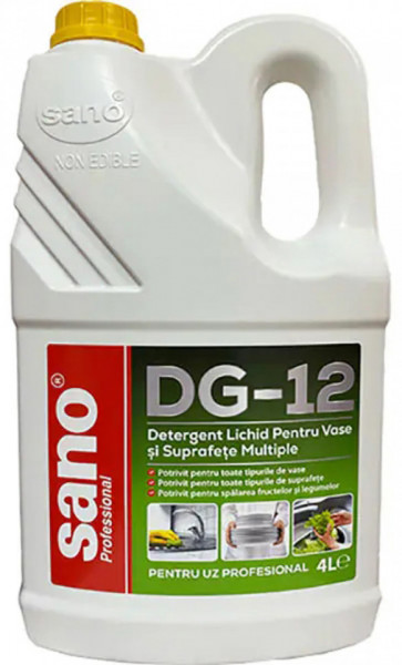 Sano Professional Detergent Lichid pentru Vase si Suprafete Multiple DG-12 4L