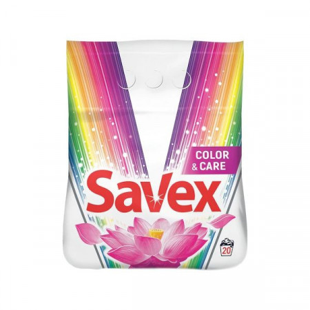 Savex Detergent de Rufe Pudra Automat Color & Care pentru 20 Spalari 2kg