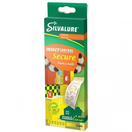Silvalure Capcana Ecologica si Eficienta din Hartie cu Adeziv Impotriva Moliilor din Alimente 2 buc