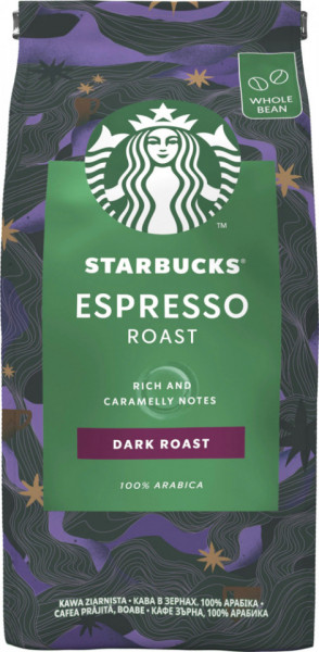 Starbucks Espresso Roast Dark Roast Cafea Boabe Prajita 200g