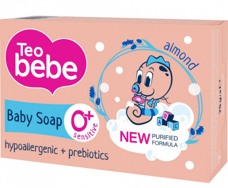 Teo Bebe Baby Soap Almond Sapun de Toaleta pentru Bebelusi 75g