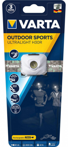 Varta Lanterna Frontala Outdoor Sports Ultralight H30R