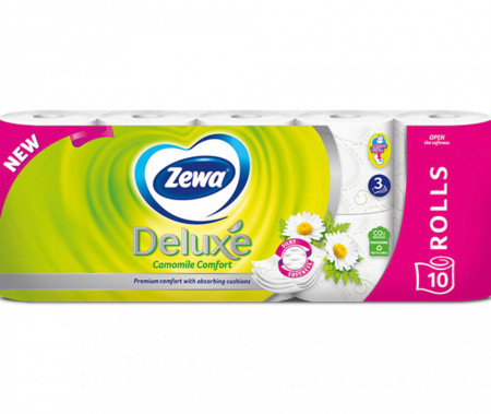 Zewa Deluxe Camomile Comfort Hartie Igienica 3 Straturi 10 Role