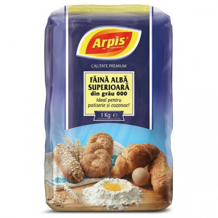 Arpis Faina Alba Superioara din Grau pentru Patiserie si Cozonaci 1Kg