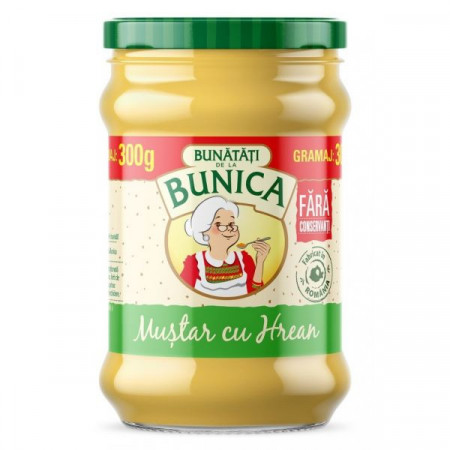 Bunica Mustar cu Hrean 300g