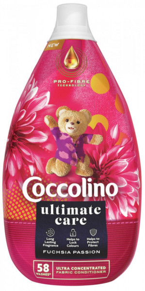 Coccolino Fuchsia Passion Balsam de Rufe Ultraconcentrat pentru 58 Spalari 870ml